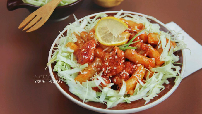 劲辣鸡肉炒年糕