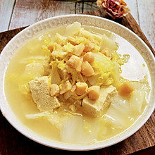 #金龙鱼橄榄油调和油520美食菜谱#冻豆腐炖干贝白菜