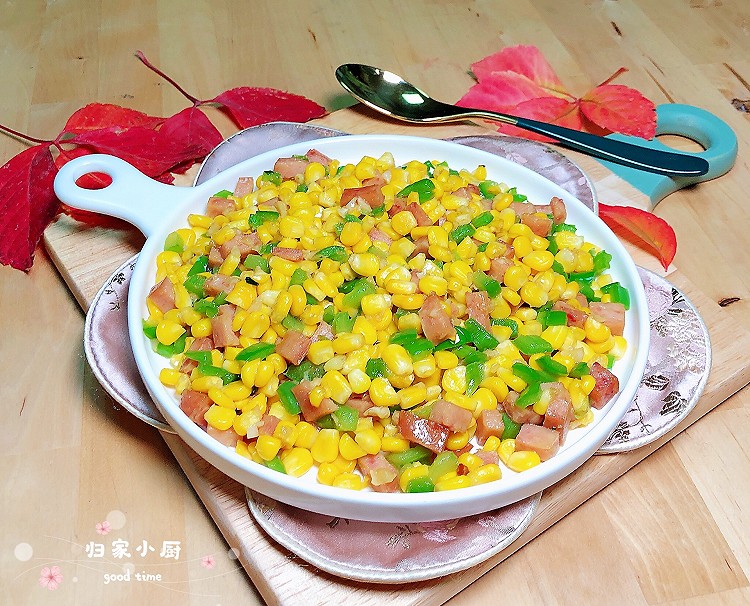 玉米火腿三丁的做法