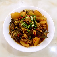 土豆烧肥肠的做法图解7