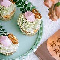 #一蔬一饭皆告白# 木糖醇斑斓奶油Cupcakes杯子蛋糕的做法图解16