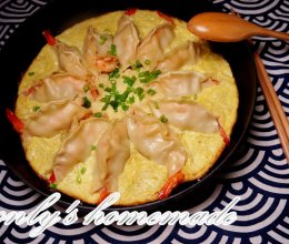 鸡蛋鲜虾煎饺的做法