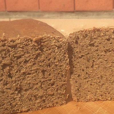 天然酵母100%黑麦面包添加麦麸 无糖 无油