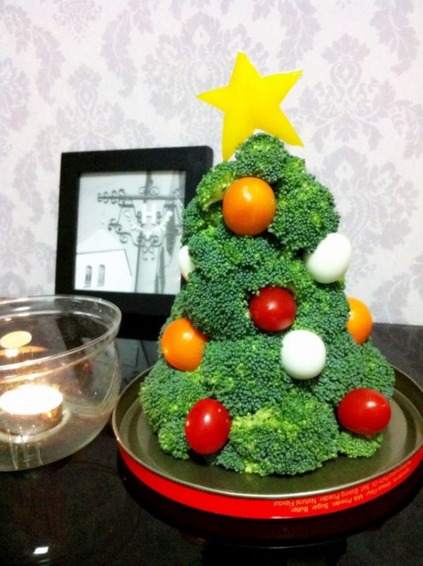 蔬菜圣诞树制作方法图片