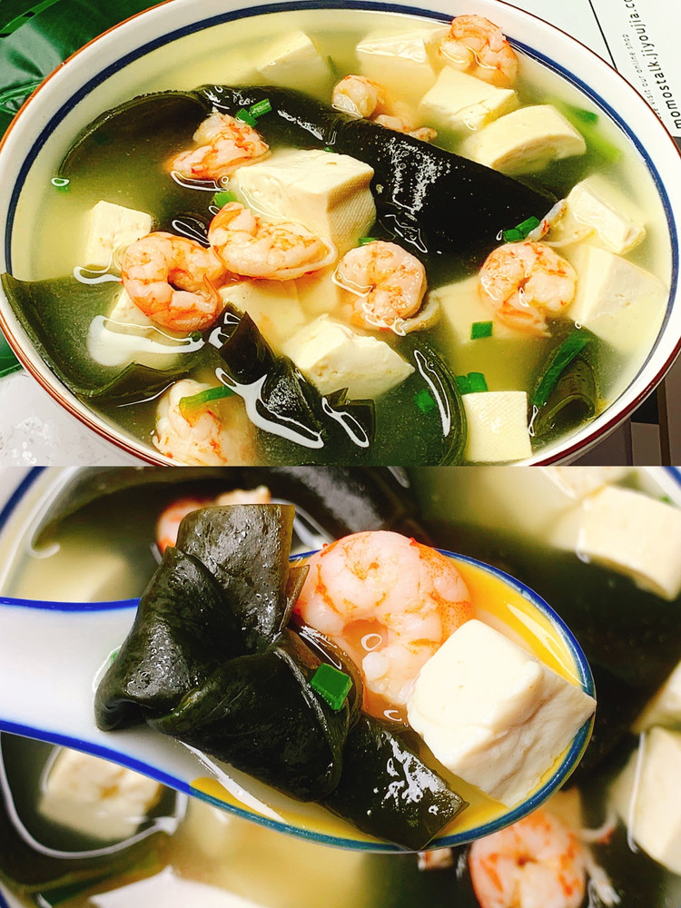 低脂美味还营养，超好喝的虾仁海带豆腐汤的做法