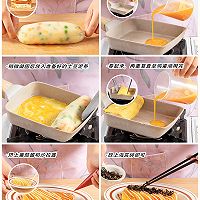家常鲜食#土豆泥芝士厚蛋烧的做法图解3
