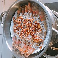蒜蓉粉丝蒸大虾的做法图解9