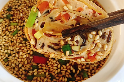 豆皮鸡肉卷