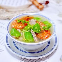 #硬核菜谱制作人#丝瓜海虾肉片汤的做法图解16