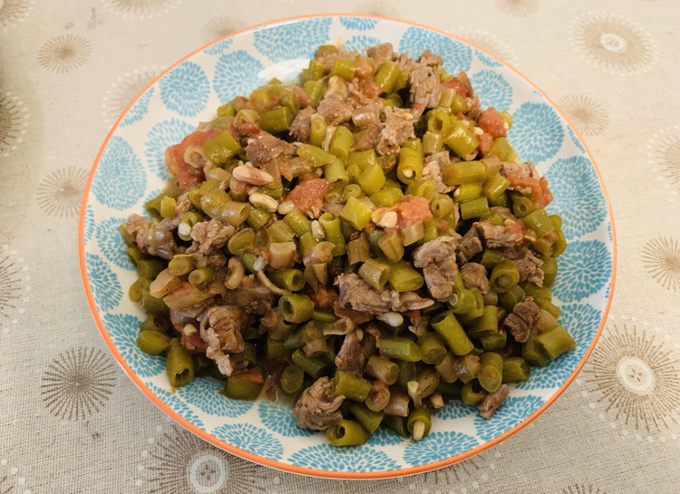 番茄豆角炒肉的做法