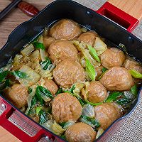 #家乡年味 鲜才够味#面筋塞肉炖白菜的做法图解9