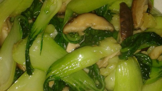 上海青炒鲜菇