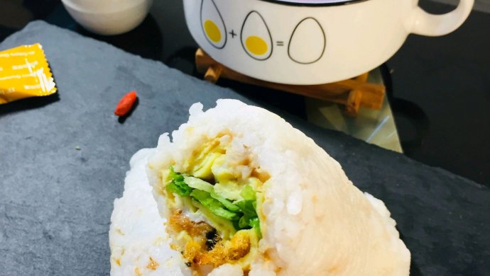俪姐早餐之紫薯山药蛋白奶昔➕肉松糍粑