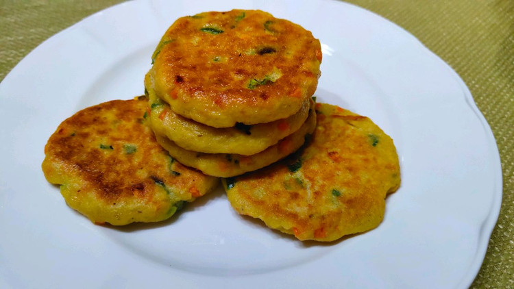 豆渣蔬菜粗粮饼(一次成功)的做法