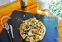 什锦泡菜大阪烧--平底锅电饼铛两种方法的做法