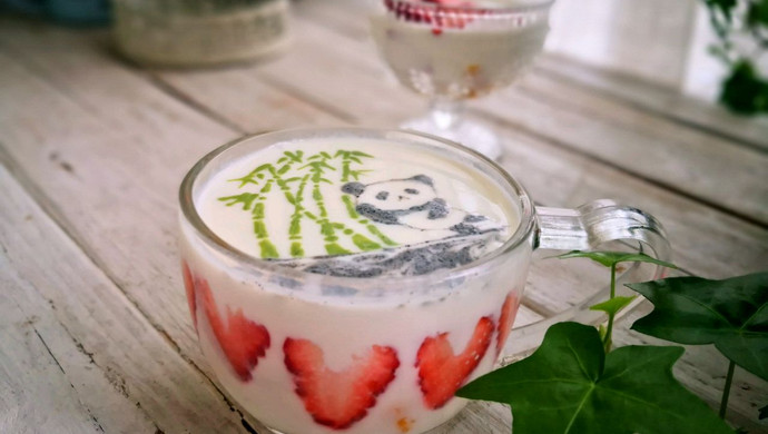 熊猫水果酸奶杯