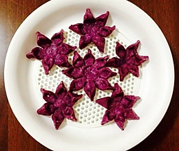 紫薯花盏的做法