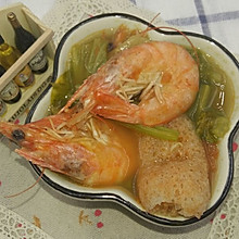 竹荪鲜虾蔬菜煲