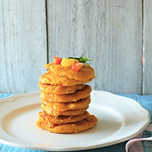 南瓜豆渣饼-将豆渣打造成色彩与味道的双重盛宴  