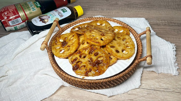 快手家常菜：红烧酱汁藕片，下饭菜脆莲藕的做法