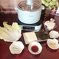 白菜蘑菇豆腐什锦锅（日式）的做法图解1
