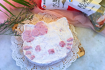 紫薯豆沙松糕