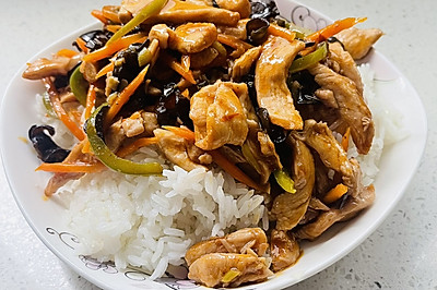鱼香肉丝盖饭
