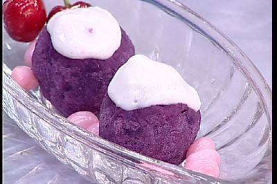 酸奶紫薯芝士球