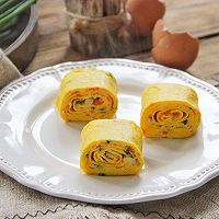 鲜虾胡萝卜厚蛋烧#柏翠辅食节-辅食添加#的做法图解12