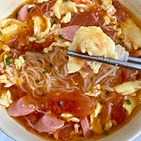 #春天的鲜味#番茄鸡蛋粉丝汤的做法图解12