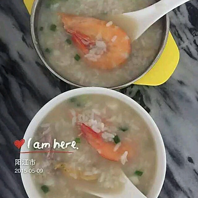 鲍鱼海虾肉片粥