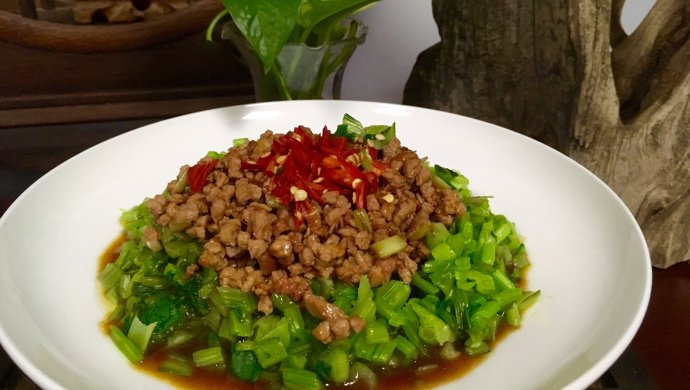 肉末青菜