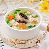 #换着花样吃早餐#海虾海参砂锅粥的做法图解18
