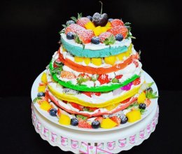 彩虹裸蛋糕#九阳烘焙剧场#的做法