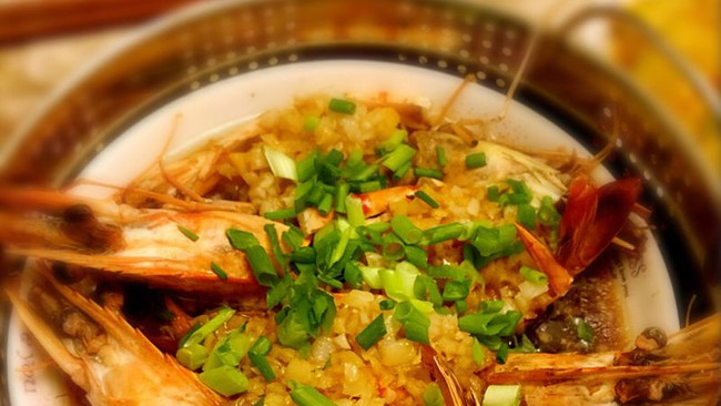 蒜蓉豆豉蒸大虾的做法