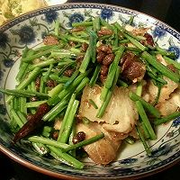 韭菜苔回锅肉的做法图解4