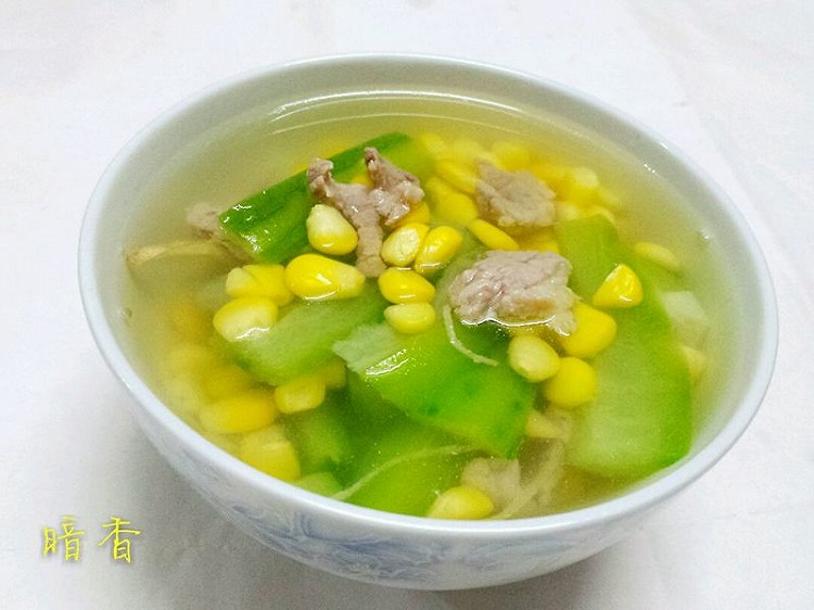 玉米丝瓜瘦肉汤的做法