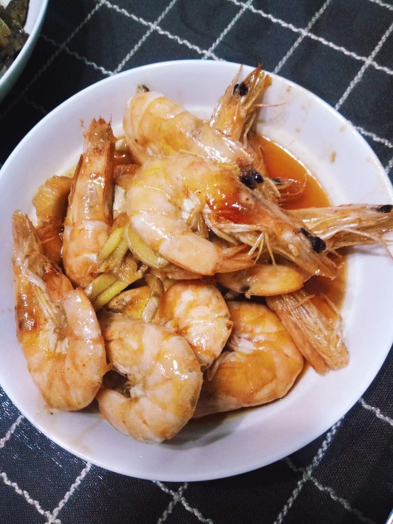 Braised prawns