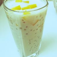 椰汁酸奶芒果西米露的做法图解4