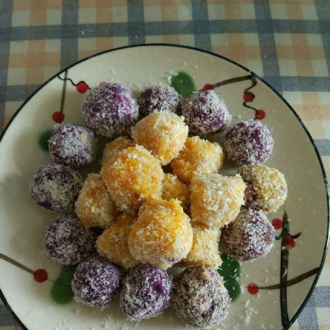 Baking Taitai 烘焙太太: Pumpkin Ondeh-Ondeh 南瓜椰丝球 （中英食谱教程）
