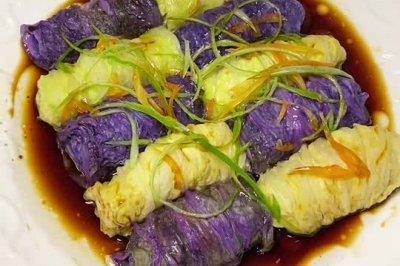 年夜菜大白菜肉卷“紫气东来”