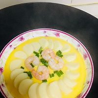 #轻食季怎么吃#玉子豆腐虾仁蒸蛋的做法图解7