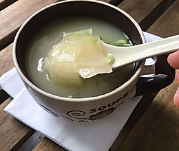 蒸微冬瓜味噌汤的做法