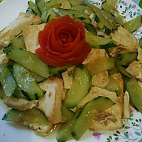 青瓜炒豆腐#我要上首页夏日清爽家常菜#的做法图解8
