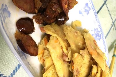 简单早餐之培根胡萝卜煎饼