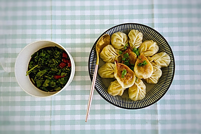 香煎虾仁饺