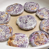 皮薄馅多的紫薯小饼，饺子皮就能做的做法图解9