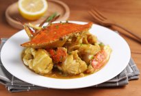 鲜嫩肉肥，香酥可口的海鲜菜——葱炒梭子蟹【孔老师教做菜】的做法