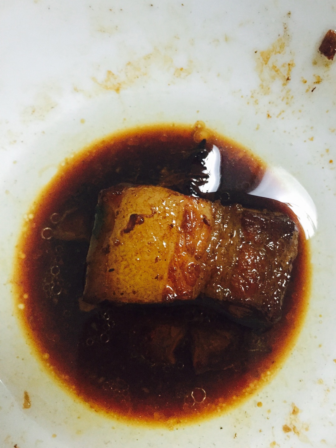 Braised streaky pork