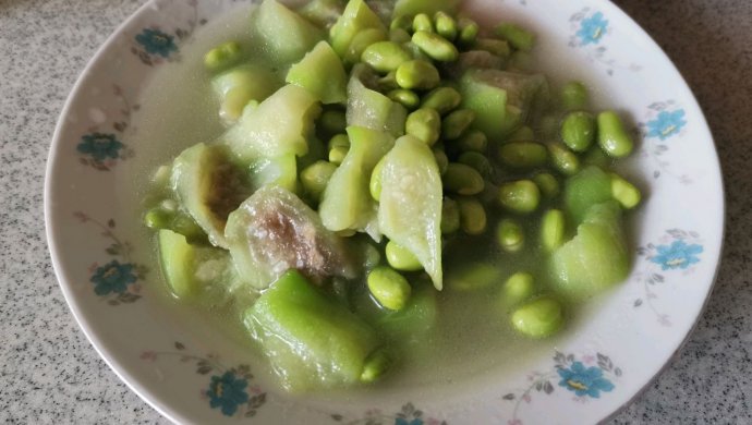 丝瓜炒毛豆